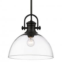  3118-L BLK-CLR - Hines 1-Light Pendant in Matte Black with Clear Glass